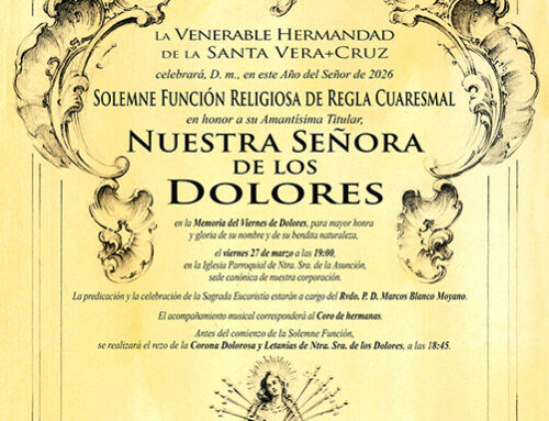 Solemne Función Religiosa de Regla Cuaresmal en la Memoria del Viernes de Dolores.